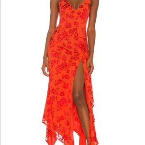 Evangeline Gown in Red Orange
NBD